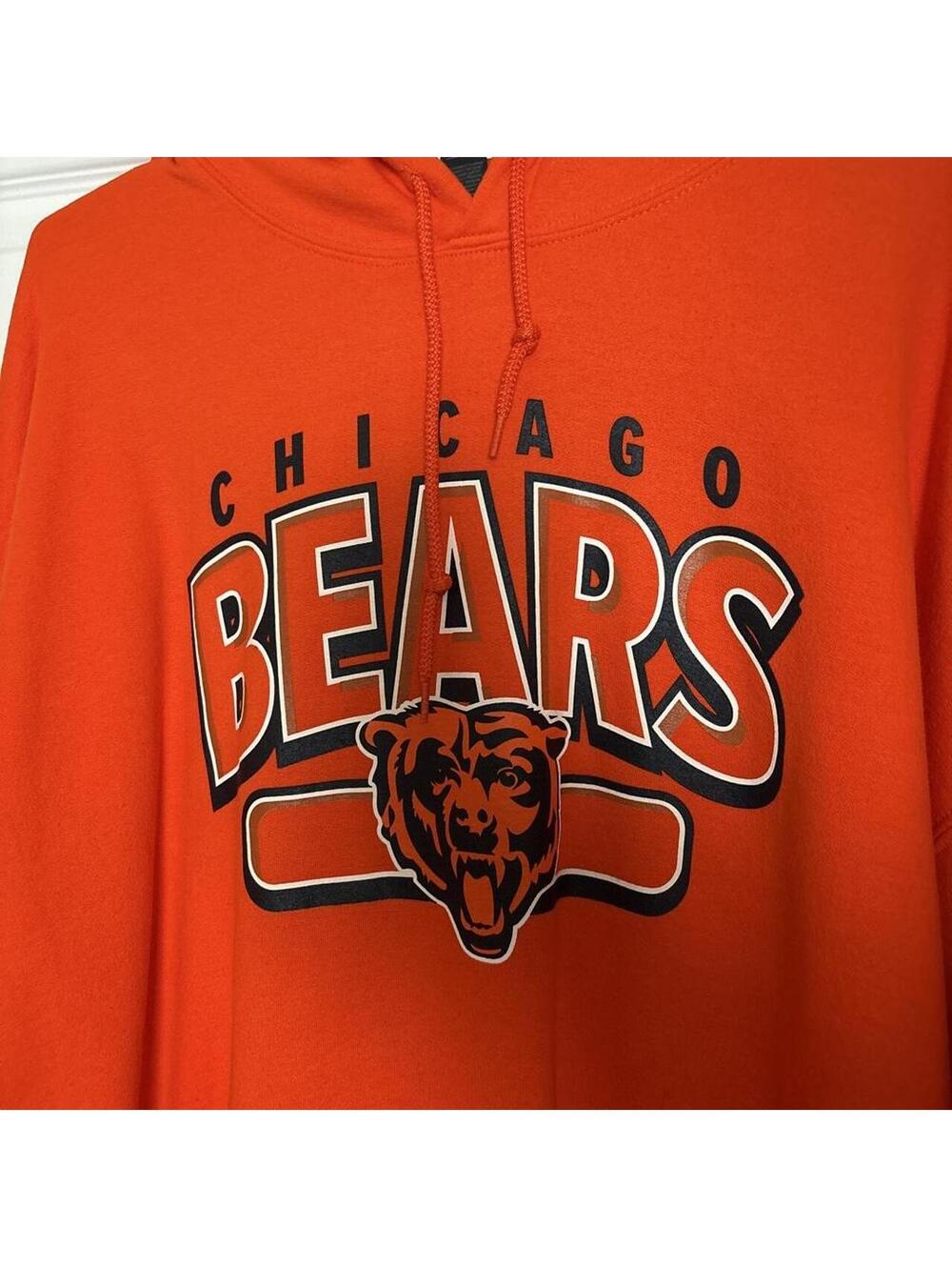 NFL CSA Chicago Bears Hoodie Mens XL Orange Pullover Sweatshirt NWT Retro Y2K - Picture 2 of 4